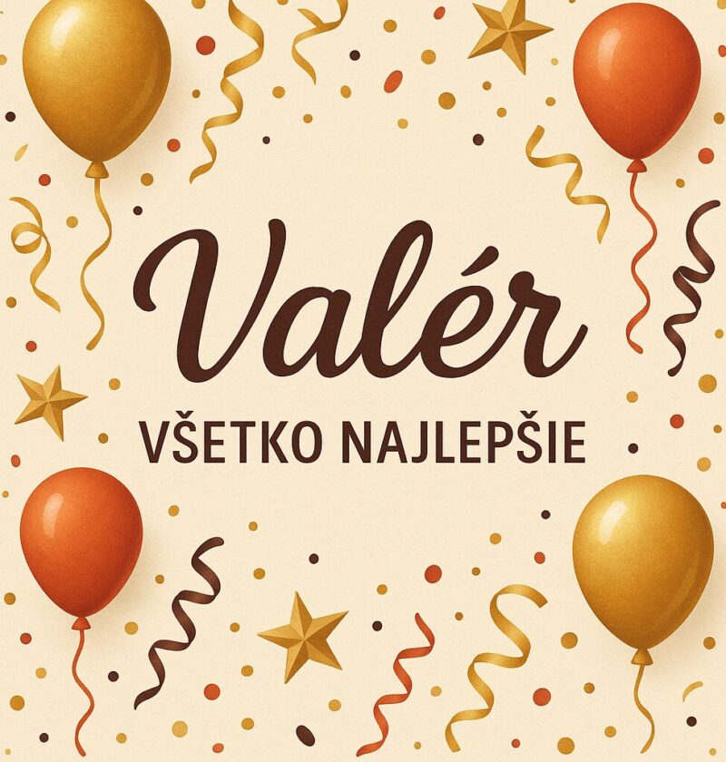 Gratulácia k meninám Valér